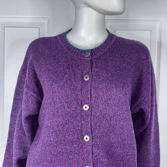 WOOLRICH VINTAGE women's  wool cardigan  large - Picture 2 of 3